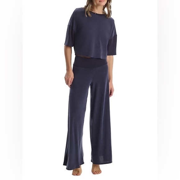 COMMANDO || Vegan Silk Wide-Leg Pants in Steel Blue - SZ XS 💫RARE💫 - Picture 8 of 8